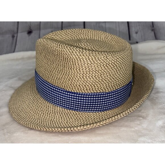 ERIC JAVITS Fedora Hat Classic Squishee Straw Packable Sun Hat UPF 50+ Preppy - Picture 2 of 9